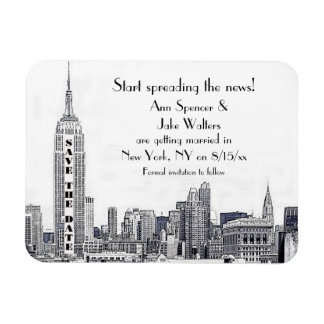 Íman NYC Skyline Gravado 01 Salve a Data