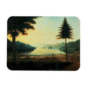 Íman O acampamento no lago George, New York, 1759 (óle