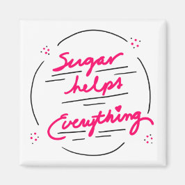 Íman O Açúcar De Magneta Do Refrigerador Ajuda Tudo