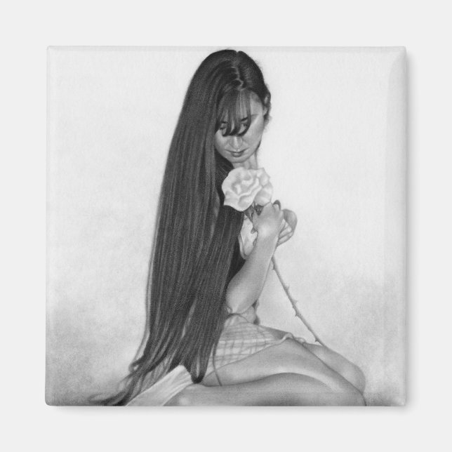 Íman O Adorável Rosa Magnet (Frente)