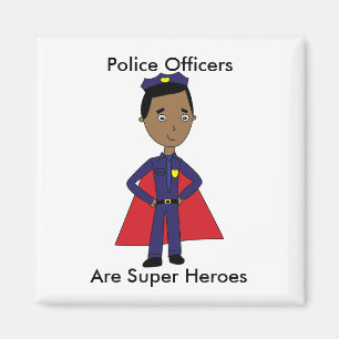 Íman O afro-americano do super-herói da polícia