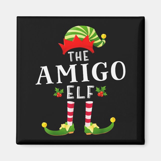 Íman O Amigo Elf Natal Combinando Pijama  (Frente)