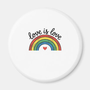 Íman O Amor é Amor Camisa Vintage Coração Arco-Íris Des