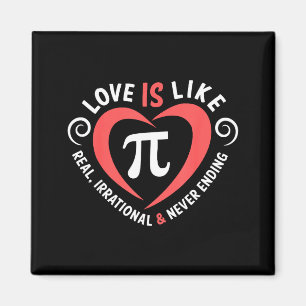 Íman O Amor É Como Camiseta Do Dia De Pi Valentine Piad
