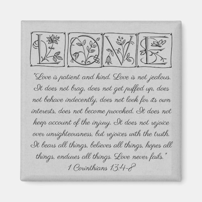 Íman O amor é... Escritura Magnet (Frente)