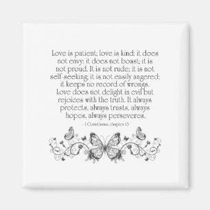 Íman O amor é paciente, amor é ímã amável