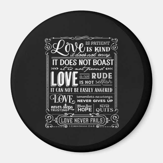 Íman O Amor é Paciente Amor Gentil Nunca Falha Dia dos  (Frente)