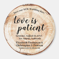 O amor é paciente Madeira Cortada Salve nosso novo