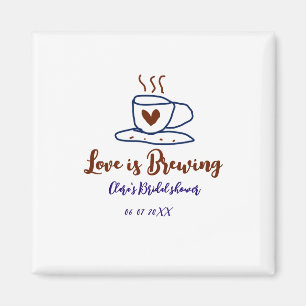 Íman O amor está fervendo chá revelação brown blue para