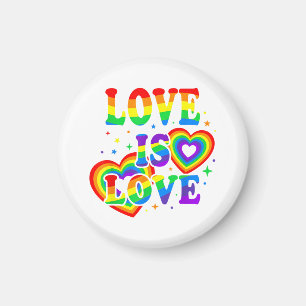 Íman O Amor LGBTQ é Amor Orgulho Gay Bandeira do Arco-Í