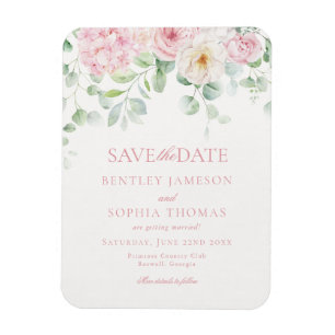 Íman O Amor Rosa está no Bloom Floral Salve o Cartão de