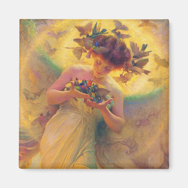 Íman O Anjo das Aves Franz Dvorak 1910 (Frente)