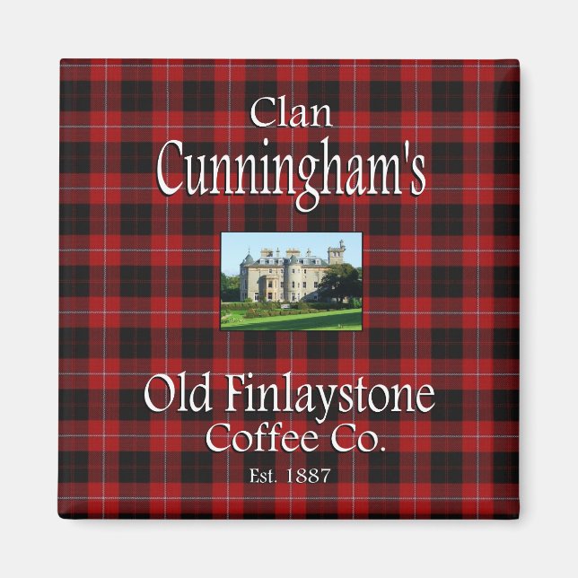 Íman O Antigo Café Finlaystone de Clan Cunningham. (Frente)