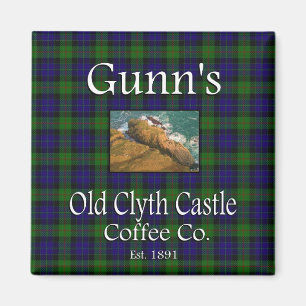 Íman O Antigo Clyth Castle Coffee Co. Magnet de Gunn