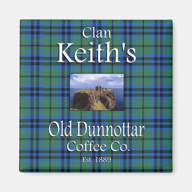 Íman O antigo Dunnottar Coffee Co. Magnet de Clan Keith (Frente)