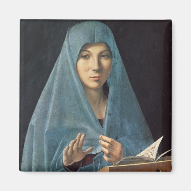 Íman O anúncio, 1474-75 (petróleo no painel) (Frente)