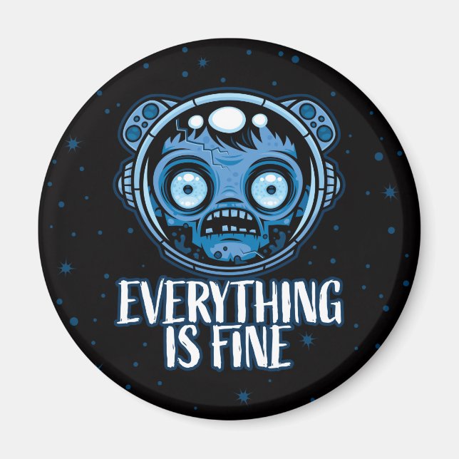 Íman O Astronauta Zombie Está Bem (Frente)