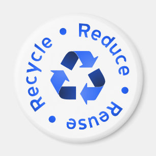 Íman O azul reduz o ímã do reciclar reusar
