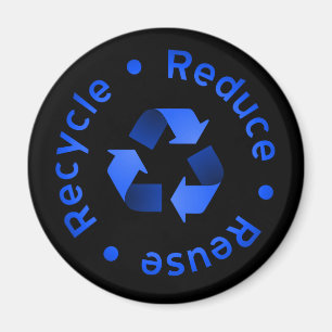 Íman O azul reduz, reúso, recicl o ímã