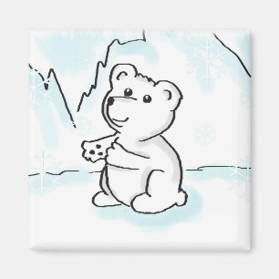 Íman O bebê do urso polar dos desenhos animados precisa