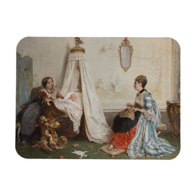 Íman O bebê está dormindo (por Gerolamo Induno) (Horizontal)