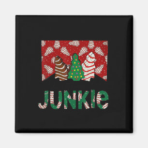 Íman O Bolo De Árvore De Natal Divertido Junkie Tis A É