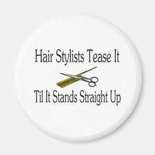 Íman O cabeleireiro amola-o até que estiver ascendente