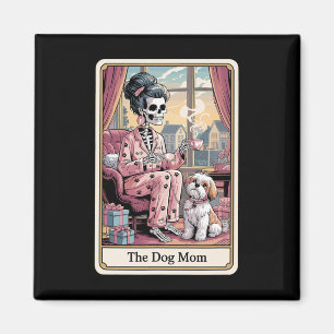 Íman O Cachorro Mãe Esqueleto Tarot Card Engraçado Pet
