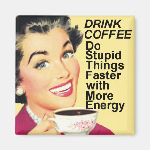 Íman O café da bebida faz um ímã quadrado mais rápi
