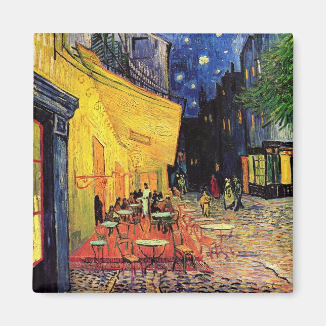 Íman O Cafe Terrace em Arles, à noite - van Gogh (Frente)