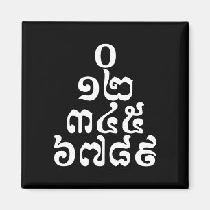 Íman O Cambodian numera a pirâmide - 0 Khmer 12 345