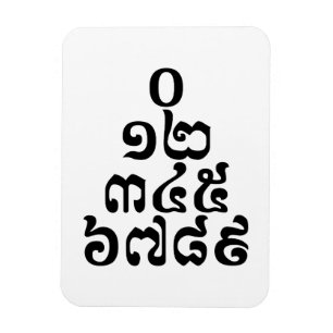 Íman O Cambodian numera a pirâmide - 0 Khmer 12 345
