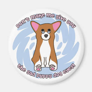 Íman O cão triste Eyes o ímã do Corgi de Galês do