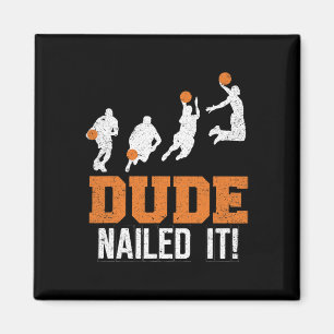 Íman O Cara Arrastou O Jogo De Basquete Bonito, Vintage