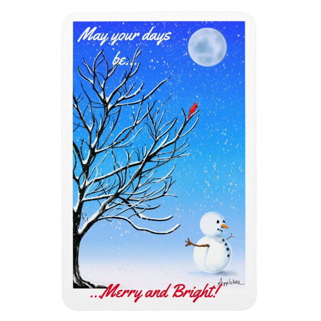 Íman O Cardeal e o Homem de Neve (Vertical)