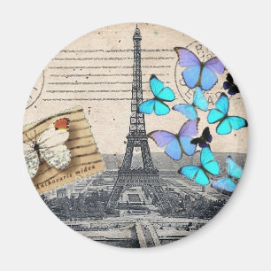 Íman o carimbo postal scripts a torre de Paris Effiel