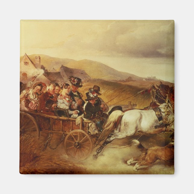 Íman O Carrinho de Casamento (Frente)