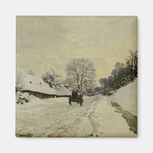 Íman O carro, ou estrada sob a neve em Honfleur, 1865