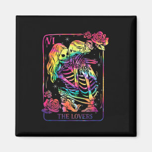 Íman O Cartão de Tarot dos Amantes Goth Tie Dye Beijand
