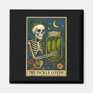 Íman O Cartão Tarot Amante de Picles Vintage Tarot Esqu