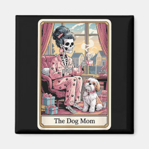 Íman O Cartão Tarot Esqueleto da Mãe do Cachorro Amante