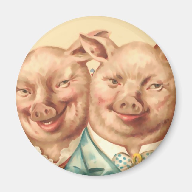 Íman O Casal bonito de porcos (Frente)