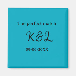 Íman O casal nome letra data azul sim perfeito