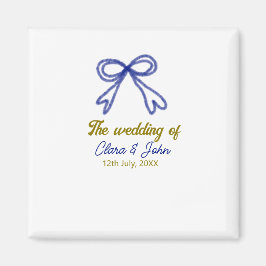 Íman O casamento do casal marinho azul de ouro