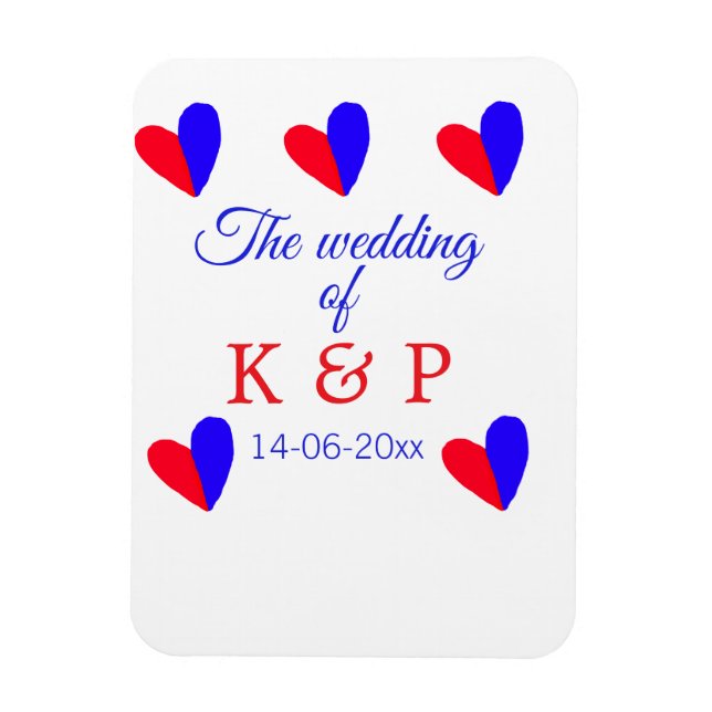 Íman O casamento do casal nome letra inicial data (Vertical)