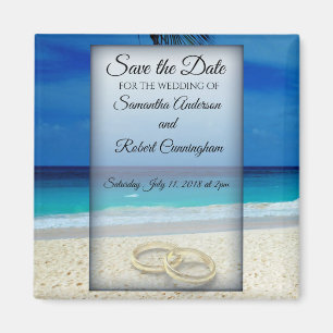 Íman O casamento do destino com anéis salvar a data -