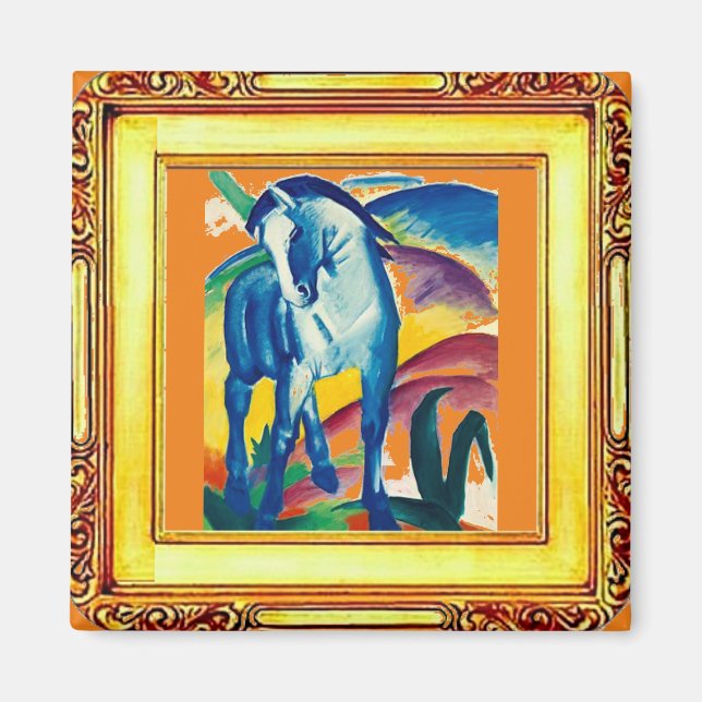 Íman O Cavalo Azul de Franz Marc (Frente)
