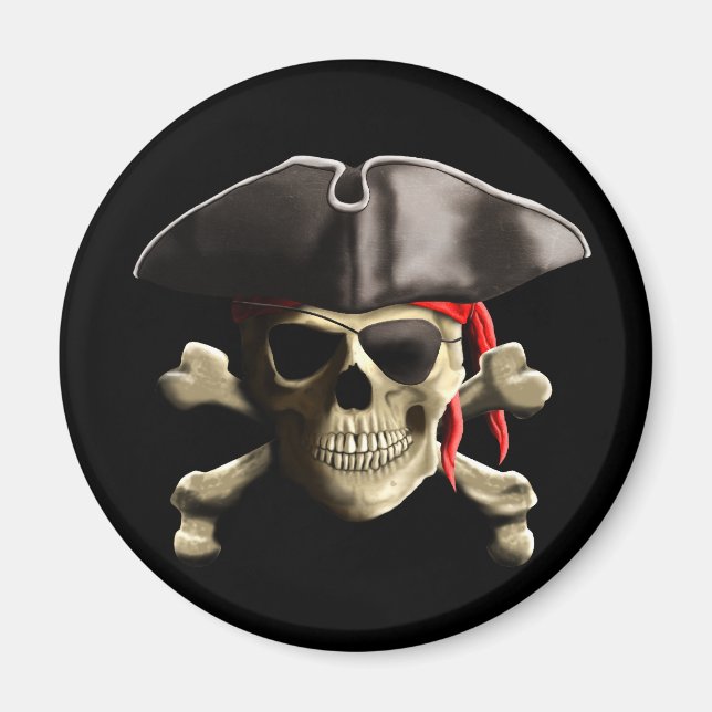 Íman O Caveira Pirata do Jolly Roger (Frente)