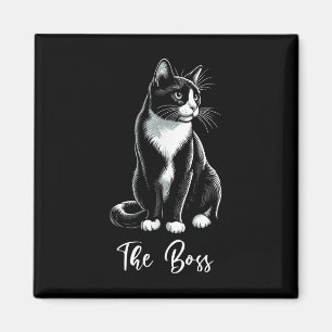 Íman O Chefe Tuxedo Gato do Lover Kitten Tuxedo Proprie