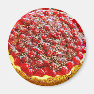 Íman O chocolate do bolo de queijo da cereja polvilha o